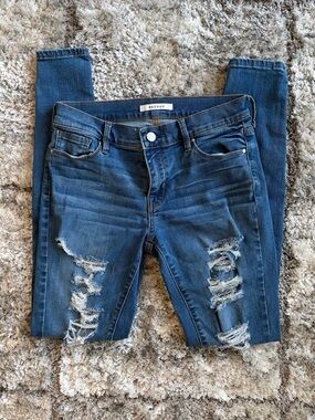 PacSun Distressed Dark Blue Skinny Jeggings